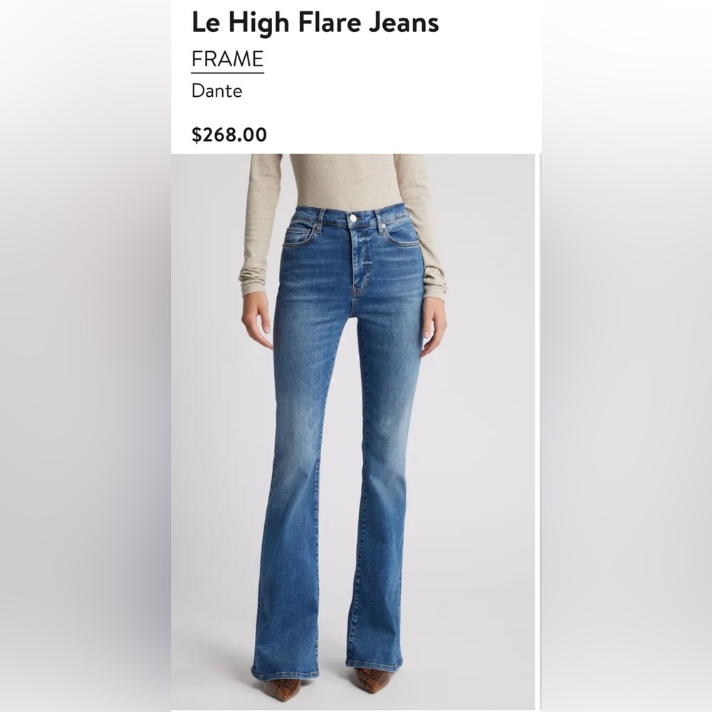 FRAME Le High Flare Jeans in Mermaid